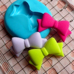 Ribbon / Bow (24mm) Silicone Flexible Push Mold - Miniature Food, Sweets, Jewelry, Charms (Clay, Fimo, Resin, Soap, GumPaste, Fondant) MD490