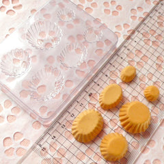 Kawaii Mould Cupcake Tart Bottom Mold (6 in 1) Decoden Miniature Sweets Jewelry Cabochon Charms Dollhouse (Resin Clay, Paper Clay) MD001