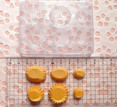 Kawaii Mould Cupcake Tart Bottom Mold (6 in 1) Decoden Miniature Sweets Jewelry Cabochon Charms Dollhouse (Resin Clay, Paper Clay) MD001