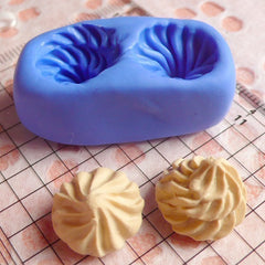 Whipped Cream (2 pcs) (14mm) Silicone Mold Flexible Mold - Miniature Food, Cupcake, Jewelry Charms (Resin Clay Fimo Gum Paste Fondant) MD653