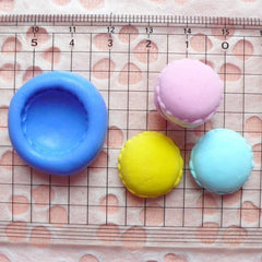 Macaron Mold 16mm Flexible Silicone Mold Kawaii Deco Sweets Miniature Food Mold Fimo Polymer Clay Jewelry Charms DIY Cabochon Mold MD252