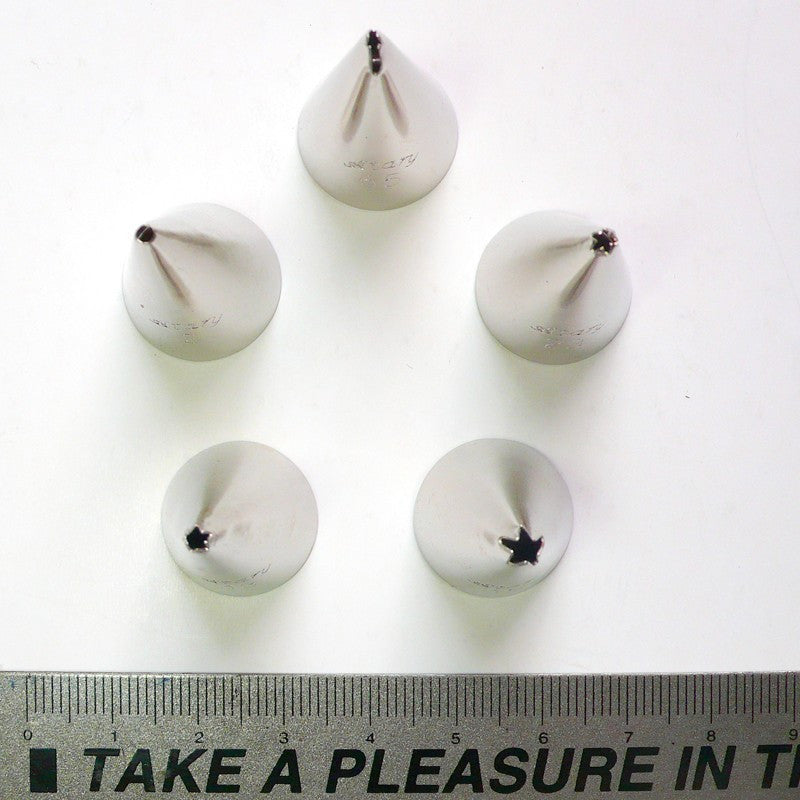 Mini Frosting Tips / Icing Tips / Whipped Cream Clay Decorating Tip Set (5pcs) for Miniature Sweets Craft Miniature Cupcake Icing TL002