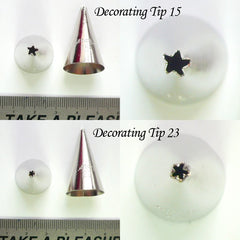 Mini Frosting Tips / Icing Tips / Whipped Cream Clay Decorating Tip Set (5pcs) for Miniature Sweets Craft Miniature Cupcake Icing TL002