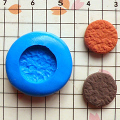 Flexible Mold Silicone Mold - Round Cookie Biscuit (13mm) Miniature Food, Sweets, Jewelry, Charms (Clay, Fimo, Resin, Fondant) MD173
