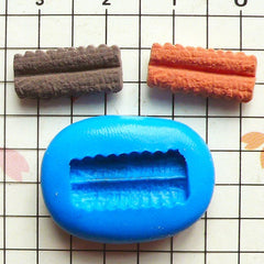 Silicone Mold Flexible Mold - Long Cookie / Biscuit (16mm) Miniature Food, Sweets, Jewelry, Charms (Clay, Fimo, Resin, Gum Paste) MD182