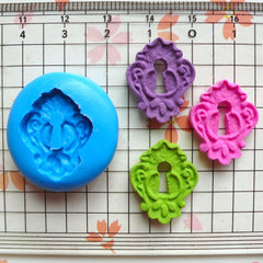 Vintage / Antique Keyhole (20mm) Silicone Flexible Push Mold - Jewelry, Charms, Cupcake (Clay, Fimo, Casting Resin, GumPaste, Fondant) MD527