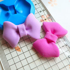 Bow Tie Mold Ribbon Mold 34mm Silicone Flexible Mold Cupcake Topper Gum Paste Mold Fondant Cake Decoration Jewelry Resin Mold Clay MD487