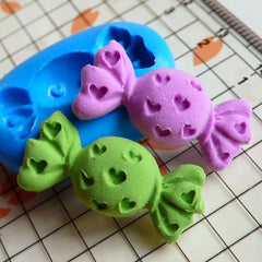 Candy Mold Bow Tie w/ Heart 24mm Flexible Silicone Mold Decoden Kawaii Miniature Sweets Push Mold Fimo Food Jewelry Cabochon Charms MD346