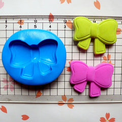 Ribbon / Bow (30mm) Silicone Flexible Push Mold Jewelry Charms Cupcake (Clay Fimo Premo Resin Epoxy Soap Gum Paste Fondant Wax) MD756