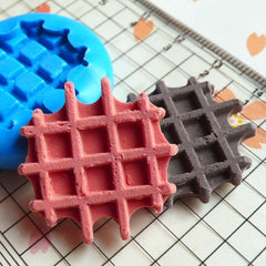 Waffle (26mm) Flexible Mold Silicone Mold - Miniature Food, Cupcake, Jewelry, Charms (Resin Clay Fimo Sculpey Premo Epoxy Fondant) MD308