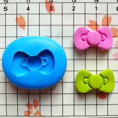 Bow Mold Bowtie Mold 17mm Flexible Silicone Mold Kawaii Cell Phone Deco Scrapbooking Mold Gumpaste Fondant Mold Cupcake Topper Clay MD477
