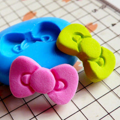 Bow Mold Bowtie Mold 17mm Flexible Silicone Mold Kawaii Cell Phone Deco Scrapbooking Mold Gumpaste Fondant Mold Cupcake Topper Clay MD477