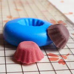 Flexible Mold Silicone Mold - Cupcake / Tart Bottom (11mm) Miniature Food, Sweets, Jewelry, Charms (Clay, Fimo, Resin, Gum Paste) MD101
