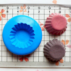 Cupcake / Tart Bottom (22mm) Silicone Mold Flexible Mold - Miniature Food, Sweets, Jewelry, Charms (Clay, Fimo, Resins, Gum Paste) MD109