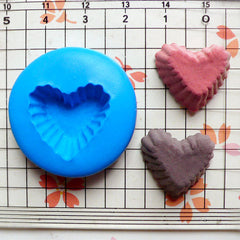 Heart Cup cake / Tart Bottom (19mm) Silicone Flexible Push Mold - Miniature Food, Sweets, Jewelry, Charms (Clay, Fimo, Resin, Wax) MD118