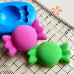 Bowtie Candy (30mm) Silicone Flexible Push Mold - Miniature Food, Sweets, Jewelry, Charms (Clay, Fimo, Resins, Gum Paste, Fondant) MD700