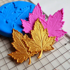 Maple Leave / Leaf (37mm) Silicone Flexible Push Mold - Miniature Food, Sweets, Jewelry, Charms (Clay Fimo Resins Gum Paste Fondant) MD559