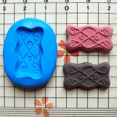 Long Butter Cookie / Biscuit Mold (23mm) Silicone Flexible Push Mold - Miniature Food, Cupcake, Jewelry, Charms (Clay, Fimo, Fondant) MD159
