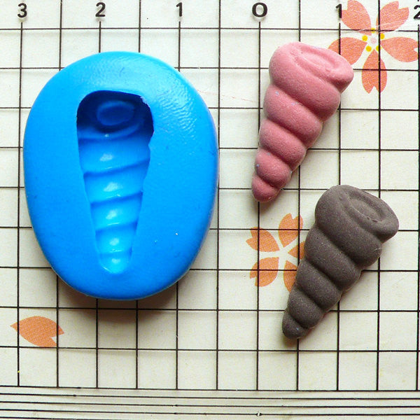 Swirl Bread (21mm) Silicone Flexible Push Mold Miniature Food