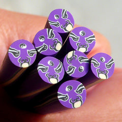Polymer Clay Cane - Purple Chinese Opera Mask - for Miniature Food / Dessert / Cake / Ice Cream Decoration and Nail Art CE035