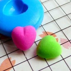 Tiny Puffy Heart Mold 8mm Flexible Silicone Mold DIY Jewelry Earrings Mold Kawaii Decoden Scrapbooking Mold Polymer Clay Mini Mold MD499