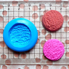 Round Danish Butter Cookie Mold Biscuit 22mm Silicone Flexible Mold Miniature Sweets Kawaii Deco Cabochon Polymer Clay Fimo Wax Mold MD179