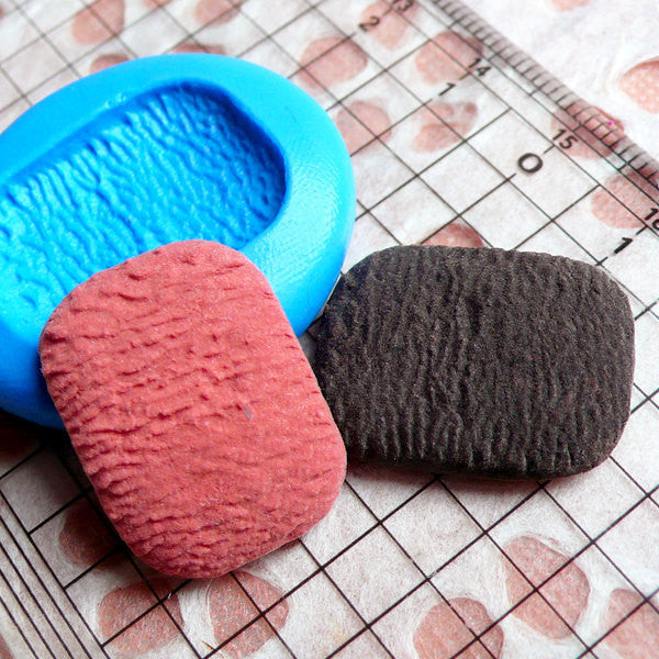 Rectangular Danish Butter Cookie Mold Biscuit Mold 23mm Silicone Flexible Mold Kawaii Mini Sweets Cabochon Polymer Clay Mold Fimo Mold MD180