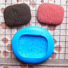 Rectangular Danish Butter Cookie Mold Biscuit Mold 23mm Silicone Flexible Mold Kawaii Mini Sweets Cabochon Polymer Clay Mold Fimo Mold MD180