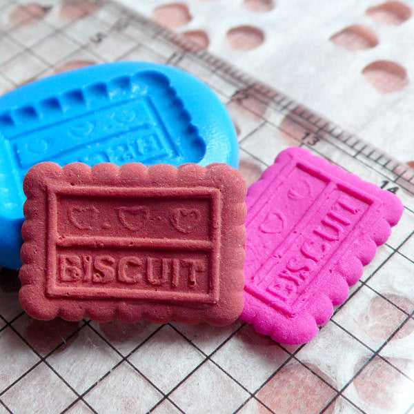 Rectangular Biscuit Mold Cookie Mold 20mm Silicone Flexible Mold Dollhouse Miniature Kawaii Deco Sweets Charms Polymer Clay Fimo Mold MD132