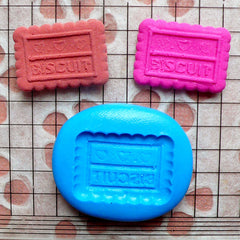 Rectangular Biscuit Mold Cookie Mold 20mm Silicone Flexible Mold Dollhouse Miniature Kawaii Deco Sweets Charms Polymer Clay Fimo Mold MD132