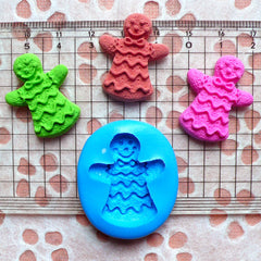 Flexible Silicone Mold Gingerbread Man Mold 28mm Decoden Mold Kawaii Mini Sweets Kitsch Jewelry Fimo Polymer Clay Sweets Resin Mold MD267