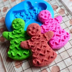 Flexible Silicone Mold Gingerbread Man Mold 28mm Decoden Mold Kawaii Mini Sweets Kitsch Jewelry Fimo Polymer Clay Sweets Resin Mold MD267