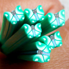Green Butterfly Polymer Clay Cane Kawaii Fimo Cane Nail Art Deco Nail Decoration Scrapbooking CBT14