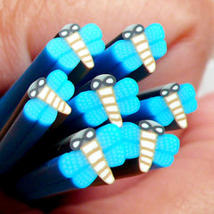 Blue Dragonfly Polymer Clay Cane Kawaii Fimo Cane Mini Nail Art Nail Decoration Scrapbooking CIN06
