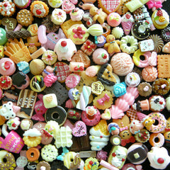 Decoden Sweets Cabochon Mix Assorted Resin Kawaii Miniature Sweets Cabochon Set Polymer Clay Sweets Cellphone Deco (15pcs BY RANDOM) MX-SW15