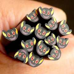 Devil Polymer Clay Cane Demon Fimo Cane Halloween Clay Cane Nail Decoration (Cane or Slices) Scrapbooking Embellishment Card Making CE012