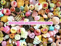 Decoden Sweets Cabochon Mix Assorted Resin Kawaii Miniature Sweets Cabochon Set Polymer Clay Sweets Cellphone Deco (15pcs BY RANDOM) MX-SW15