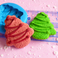 Christmas Tree Biscuit Mold 30mm Flexible Silicone Mold Cell Phone Deco Fimo Polymer Clay Fondant Gumpaste Cupcake Topper Mold Wax MD758