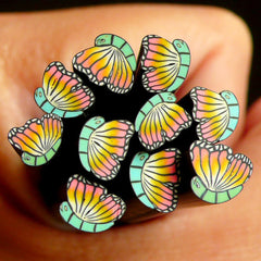 Colorful Butterfly (Half) Polymer Clay Cane Insect Fimo Cane Faux Miniature Cupcake Topper Nail Art Nail Decoration CBTH4