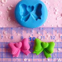 Ribbon Mold w/ Heart 21mm Flexible Silicone Mold Mini Cupcake Topper Mold Fondant Gumpaste Resin Fimo Polymer Clay Mold Scrapbooking MD718