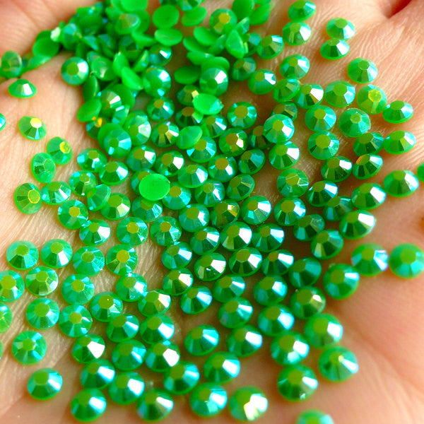 Green AB 3mm Jelly Rhinestones