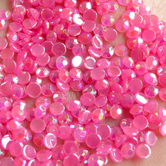 CLEARANCE 3mm Acrylic AB Rhinestones / Round Jelly Rhinestones (Acrylic / Pink) (200pcs) RHAC301