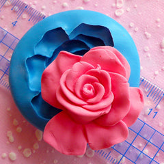 Flower Mold 42mm Flexible Mold Silicone Mold Flower Jewelry Cabochon Polymer Clay Cupcake Topper Fondant Gumpaste Cake Decoration Mold MD598