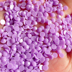 CLEARANCE 3mm Rhinestones (Pastel Purple) 14 Faceted Cut Round Resin Rhinestones (200pcs) Decoden Cell Phone Deco Nail Art Fake Sweets Deco RHP307