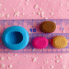 Oval Chocolate Mold Tart Bottom Mold 17mm Flexible Silicone Mold Decoden Charms Kawaii Miniature Sweets Cabochon Cell Phone Deco Mold MD370