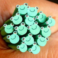 Frog Fimo Cane Animal Polymer Clay Cane Fake Miniature Sweets Decoration Faux Cupcake Topper Nail Art Nail Deco Scrapbooking CAN017