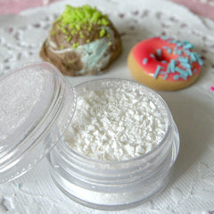 Fake Topping (White) Faux Sprinkles Flakes Miniature Sweets Cupcake Cookie Cell Phone Deco TP010