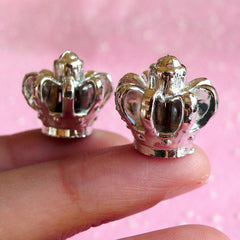 3D Crown Cabochon (16mm) Cell Phone Deco Scrapbooking Jewelry Making Fake Cupcake Topper Decoration Decoden Supplies (Acrylic) CAB093