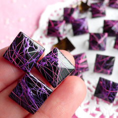 CLEARANCE Rivet / BLACK with Pink n Purple Paint Metal Pyramid Rivet Studs / Square Rivet 12mm (around 50pcs) Cell Phone Deco Leather Jean Button RT11