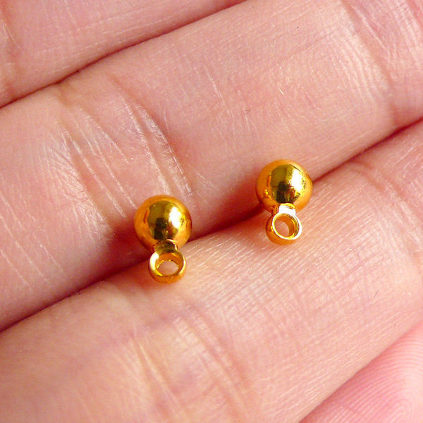 Dangling Ear Post / Dangle Stud Earrings / Ear Studs / Earring Post St, MiniatureSweet, Kawaii Resin Crafts, Decoden Cabochons Supplies